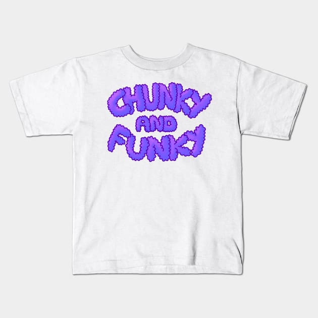 Chunky And Funky - Purple Kids T-Shirt by SpectacledPeach